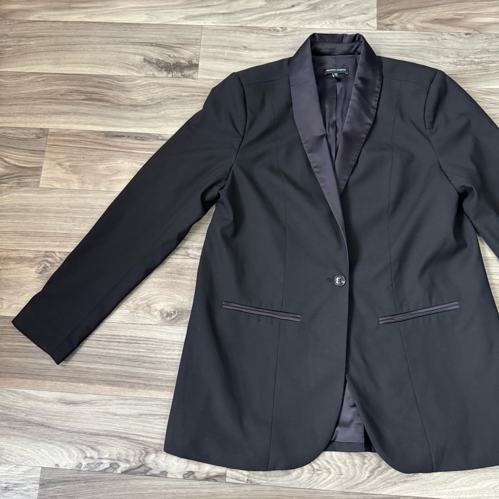 Universal Standard Black Wool Blend Classic Blazer Size Extra Small - Picture 3 of 10